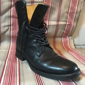 Black FRYE combat boots